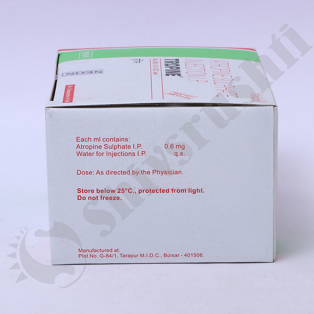 TROPINE 0.5% Injection 1 ml (Atropine Sulphate Injection) - Image 3