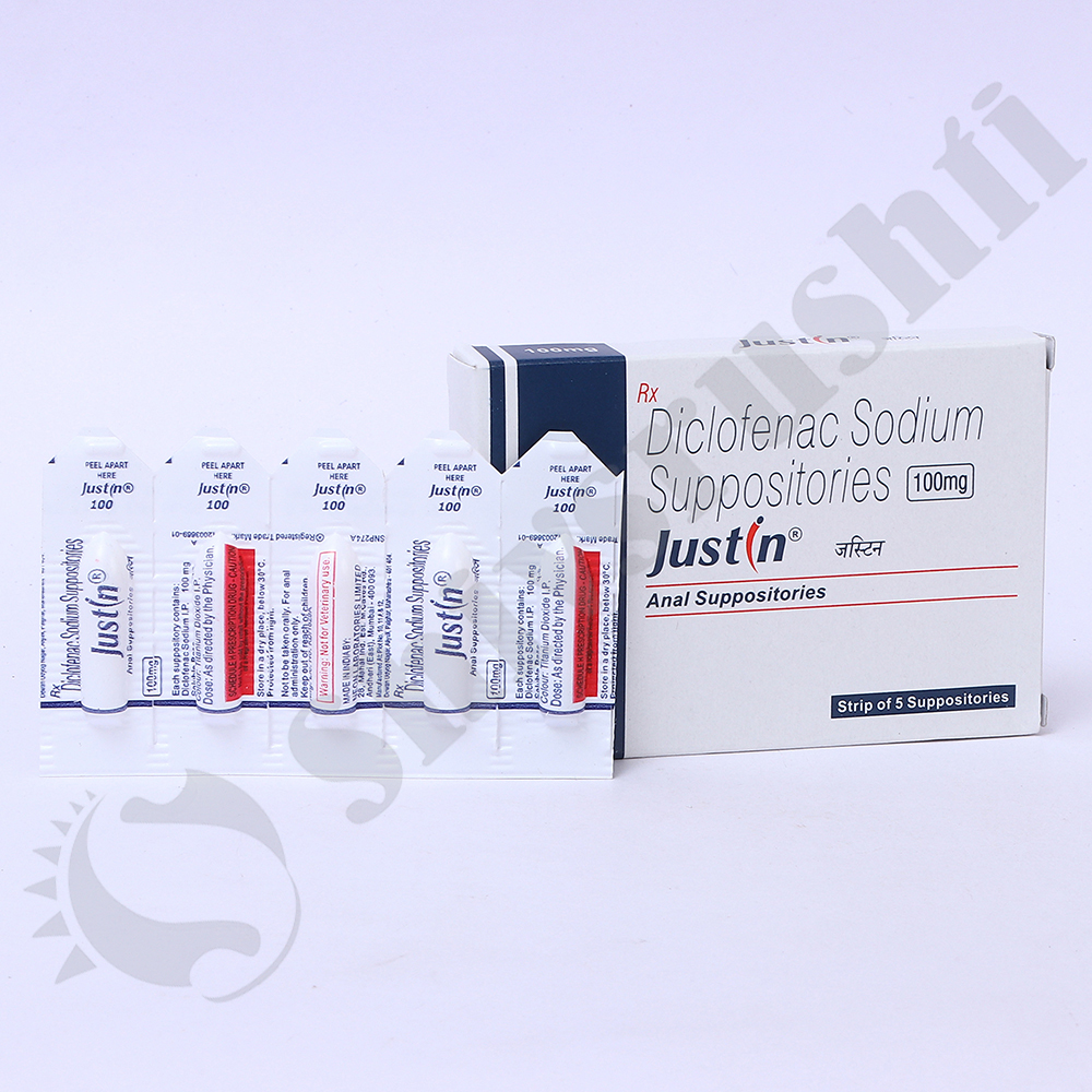 JUSTIN SUPPOSITORY 100MG